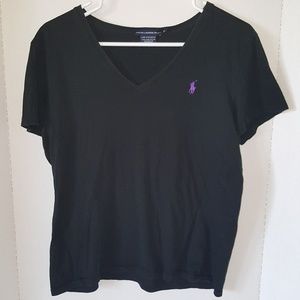 💰Polo Ralph Lauren Women's XL Black Tee